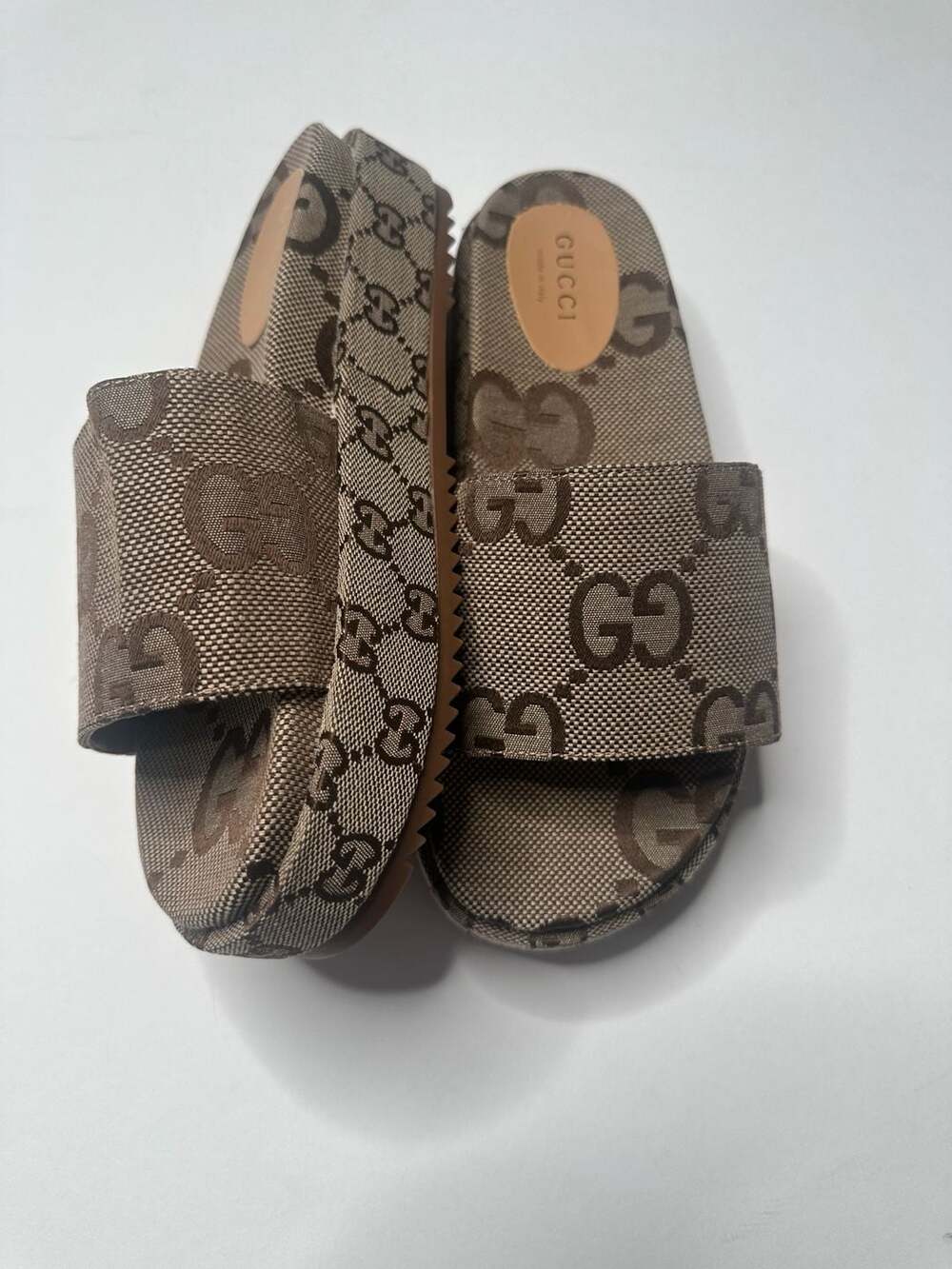 Gucci GG Canvas Platform Slides Size 41